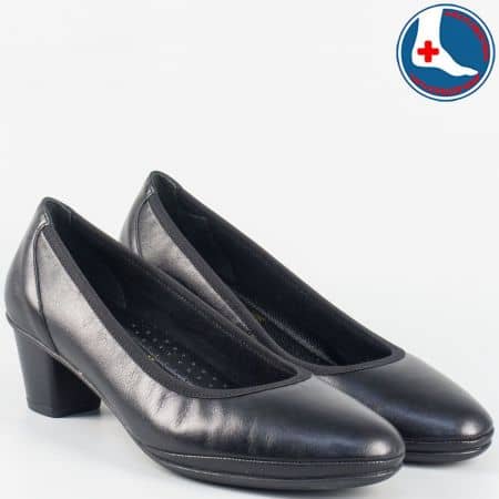 Анатомични дамски обувки в черен цвят от естествена кожа z173001ch