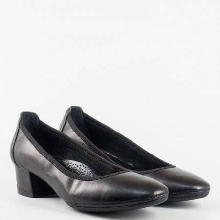 Черни  ортопедични дамски  обувки  от 100 %  естествена кожа z695701ch